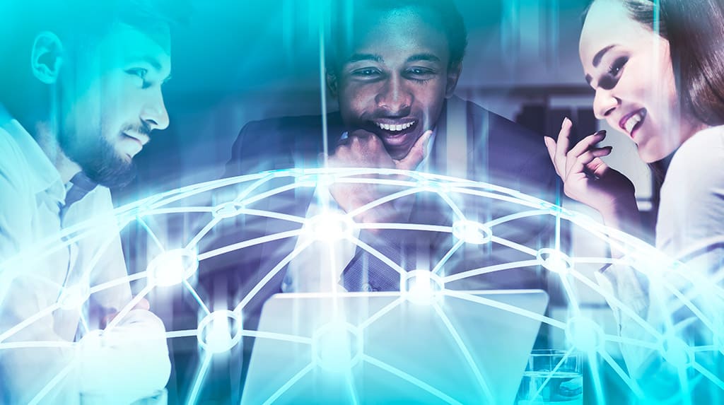 three-business-partners-are-sitting-table-with-laptop-brainstorming-trying-find-best-strategy-network-hologram-toned