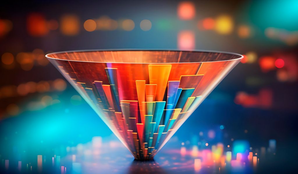 digital-sales-funnel-polygonal-representation-marketing-data-visualisation