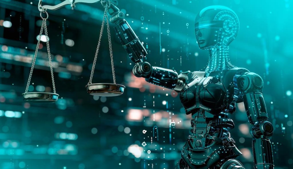 robot-holding-scales-justice-against-digital-background